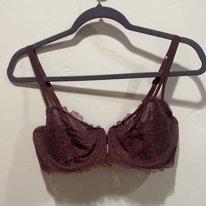 Maroon Lace Bra